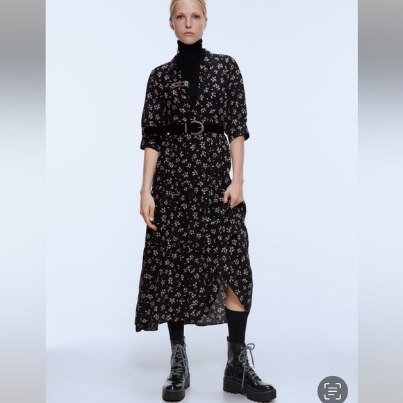 Zara printed midi dress - Picture 2 of 5
